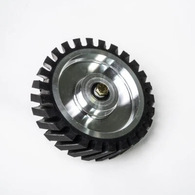 Rueda de GOMA para amoladora de fabricación de cuchillos de 2x72"  Foto 1 de 2