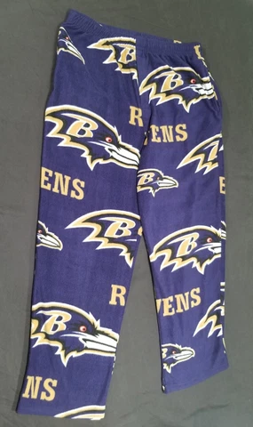 Baltimore Ravens Pajama Pants Mens XL Purple Fleece Drawstring Football NFL Cover