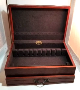 Reed & Barton flatware silverware storage chest box 2  tier - Picture 1 of 6