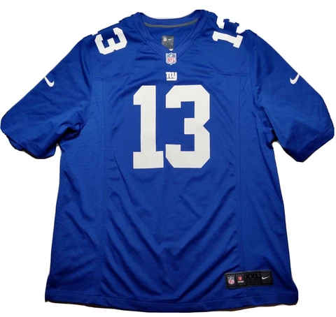 NIKE ON FIELD NFL NEW YORK GIANTS Men Size 2XL #13 ODELL BECKHAM JR Blue Jersey Cover