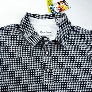 Robert Graham Performance Stretch feuchtigkeitsableitendes Hahnentritt-Poloshirt 168 $ - Bild 1 von 12