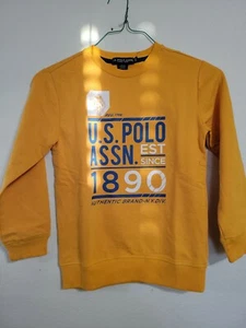 U.S. Polo Assn. Boy's yellow Horse Logo Sweater round neck Size Large 14-16-new - Picture 1 of 7