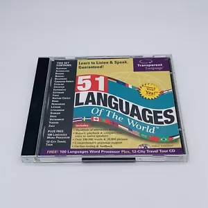 Transparent Language: 51 Languages of the World CD-ROM Windows MAC 2-Disc Set - Picture 1 of 8