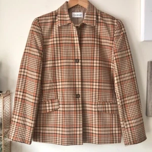 Liz Claiborne Vintage Heritage Check Structured Autum Blazer Jacket Size 6  - Picture 1 of 14