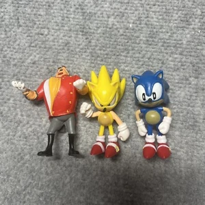 Vintage SEGA Yellow Sonic The Hedgehog 3 PVC 2.5" Vinyl Figure Lot Dr. Eggman - Picture 1 of 4