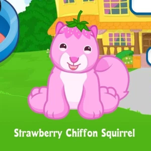 Webkinz Classic Strawberry Chiffon Squirrel Pet Code Only - Foto 1 di 1