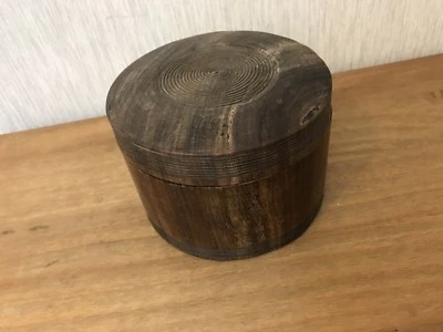 Round Wooden Storage Trinket Jewellery Box With Lid-Hand Carved-14 x 10 cm H VGC - Image 1 of 4