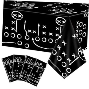 4Pcs Football Party Decoration Football Plastic Tablecloth Football Themed - Picture 1 of 8