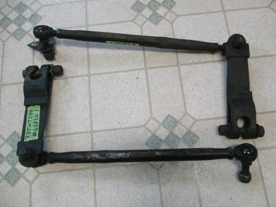 Vintage 73 Ski Doo TNT 294 Snowmobile Steering Rods Spindle Arms Silver Bullet 1 - Image 1 of 4