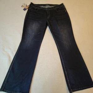 Pantalones de mezclilla plateados para mujer Suki tiro medio ajustados corte botín talla grande 24 azul índigo - Imagen 1 de 10