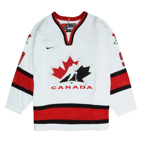 Vintage Team Canada Joe Thornton Nike Hockey Jersey Size XL White Y2K IIHF Cover