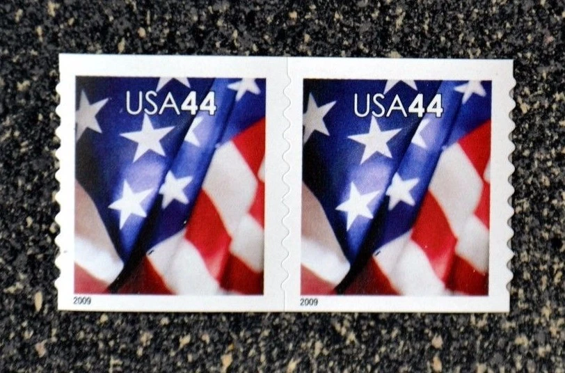 2009USA  #4393 44c Flag (APU) - Coil Pair Strip of 2 - Mint NH - Image 1 of 1