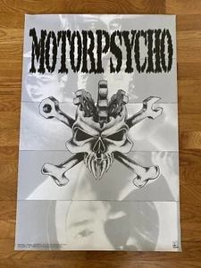 Póster promocional Motorpsycho Wrenched original 1992 calavera y engranajes 20x30 nunca colgado - Imagen 1 de 6