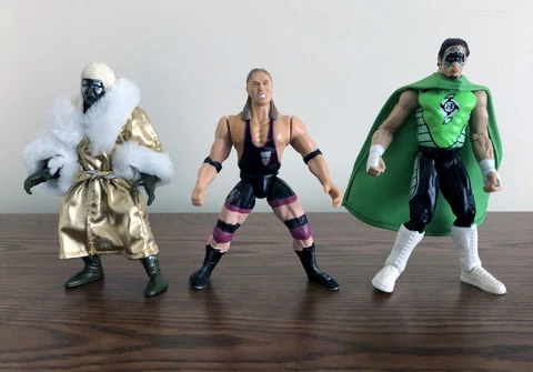 Jakks WWF Superstars Owen Hart Goldust Hurricane Helms Bone Crunching Action Cover