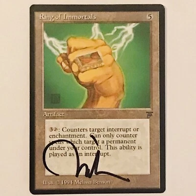 MTG ARTIST PROOF - LEGENDS RING OF IMMORTALS AP CARD - MELISSA BENSON SIGNED - Image 1 of 4