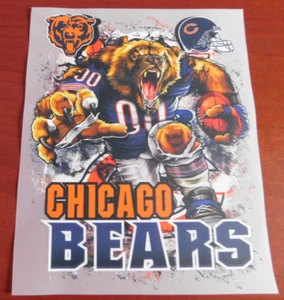 Chicago Bears 8" DTF Wärmeübertragung Aufbügeln KOSTENLOSER Versand (A16) - Bild 1 von 1