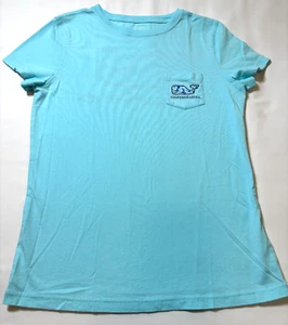 Vineyard Vines T-Shirt Damen Small Kurzarm Tasche Wal Logo Segeln - Bild 1 von 8