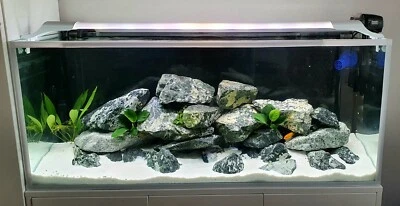 TM AQUATIX Aquarium Rock Natural Fish Tank Stone Decoration GREEN ANGEL 5kg Ready Set