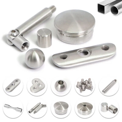 Edelstahl Querstabhalter Handlaufhalter Trägerplatte Handlauf Stabverbinder Stab - Bild 1 von 3