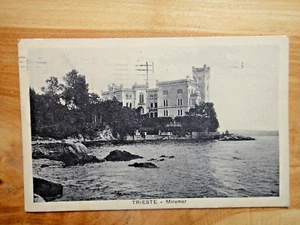 TRIESTE-Miramar-CARTOLINA viaggiata 1924+ - Foto 1 di 2