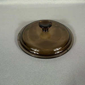 Tapa de vidrio ámbar vintage Pyrex P81C Corning Ware Visions solo para sartén de 0,5 L - Imagen 1 de 5