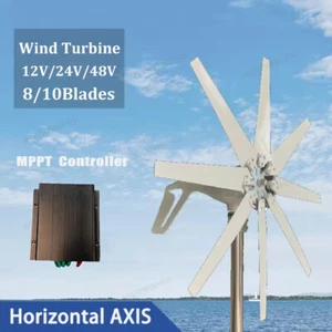 3KW 12V-48V Wind Turbine Generator 8/10-Blades Charger Controller Windmill Power - Picture 1 of 26