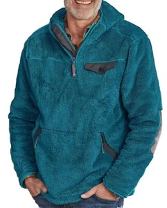NWT MEN'S SUNDANCE CATALOG ALPINE SLOPES HOODIE GULF COAST BLUE SZ XL , $148, - Picture 1 of 8