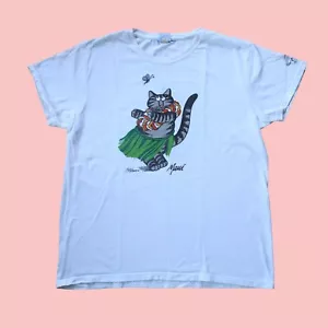 Bkliban Maui Hawaii Beach Summer Grunge Graphic T shirt Vintage Skater White, XL - Picture 1 of 6