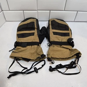 Burton Baker Mitt Mittens Brown Black Mens Size L Pockets - Picture 1 of 13