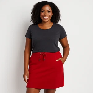 Croft & Barrow Red 100% Cotton Skort w/ Drawstring Waist Pockets Size XL - Picture 1 of 9