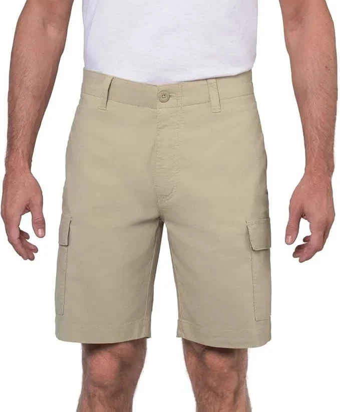 Wearfirst Men's Classic Fit Stretch Lightweight Cargo Short Tan sz 34