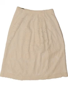 J. CREW Womens A-Line Skirt US 8 Medium W30 White Floral Cotton DB73 - Picture 1 of 4