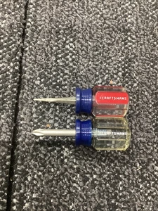 Craftsman USA 2-teiliges kurzes Schraubendreher-Set, WF 4118 Kreuzschlitz & 4151 flache Spitze - Bild 1 von 8