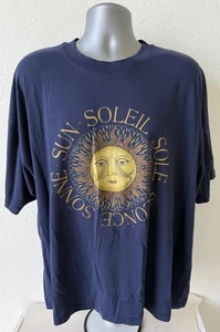 Soleil Sole Slonce Sonne Sun VTG 94 Single Stitch Celestial Sun T-Shirt Size 3XL - Picture 1 of 7