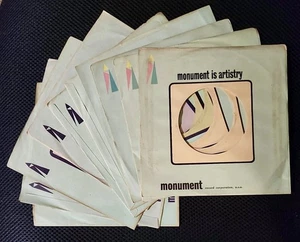 Monument 45 Sleeves Green Lot of 10 VG+/VG++ 60’s - Picture 1 of 1