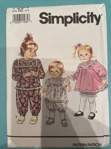 Simplicity Mädchen Strampler Kleid Gr. 2-4 7594 - ungeschnitten - Bild 1 von 2