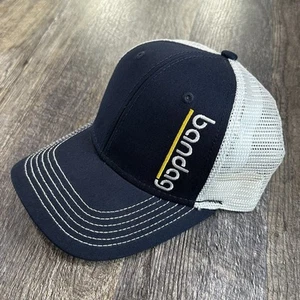 Mütze Kappe Bandag Tires bestickt gebogener Schirm Druckknopflasche marineblau weiß Mesh OS - Bild 1 von 8
