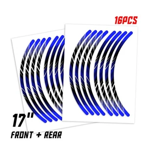 For Honda CB650F 14 15 16 17 18 19 20 17 inch Wheel Sticker Blue LINE2 - Picture 1 of 12