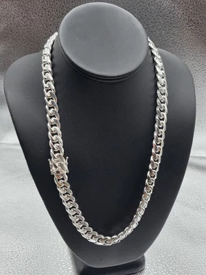 New Sterling Silver 925 Miami Cuban Link Chain Necklace 12MM  22" Inch - Image 1 of 4