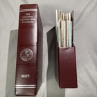 National Geographic 27 Maps And Faux Leather Case Vintage Set