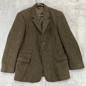 Dartington Hall Tweed Blazer Jacket Brown Wool Size Chest 38" - Picture 1 of 10