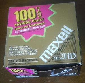 Pack de 100 disquettes haute densité Maxell 3,5" - Photo 1/9
