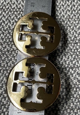 Tory Burch Replacement Medallion Cut Out T-Logo Gold Tone 2” - Image 1 of 4