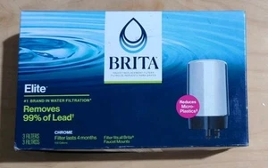 BRITA Faucet Replacement Filters BOX Of 3 Filters NEW Chrome-Stainless Steel - Picture 1 of 2