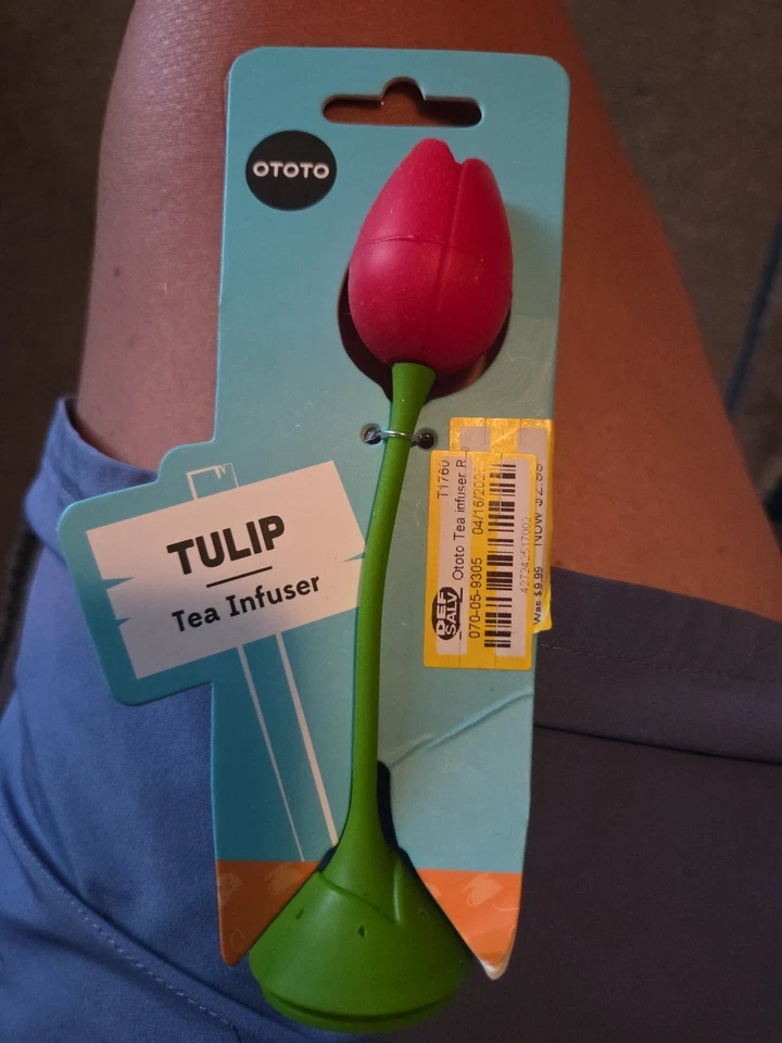 Infusor de té de tulipán OTOTO OT899 - verde y rojo Foto 1 de 1