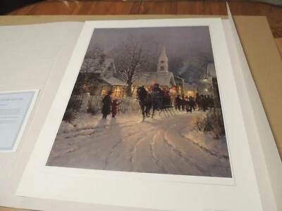 Village Carolers, impresión de edición especial de G. Harvey con certificado de autenticidad Foto 1 de 4