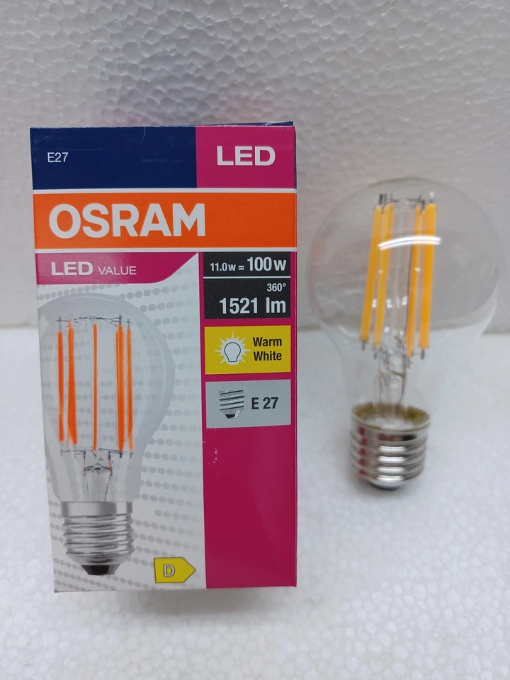 LAMPADA LED GOCCIA FILAMENTO E27 OSRAM 11W / 2700K (LUCE CALDA) - Immagine 1 di 1