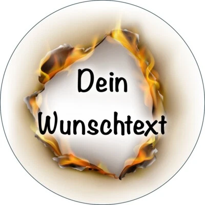 Feuer Tortenbild Party Deko personalisiert Name Burn Away Cake Flamme essbar neu - Bild 1 von 4