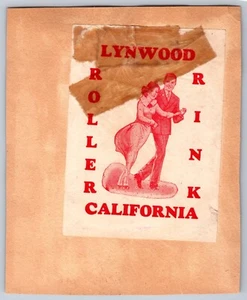 Adesivo pubblicitario pattinaggio a rotelle Lynwood & Hippodrome California su pagina album - Foto 1 di 2