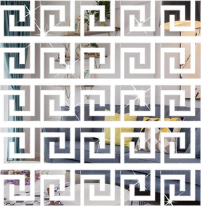 48Pcs Acrylic Mirror Wall Stickers Mirror Decals Peel and Stick Mirror Tiles - Picture 1 of 12